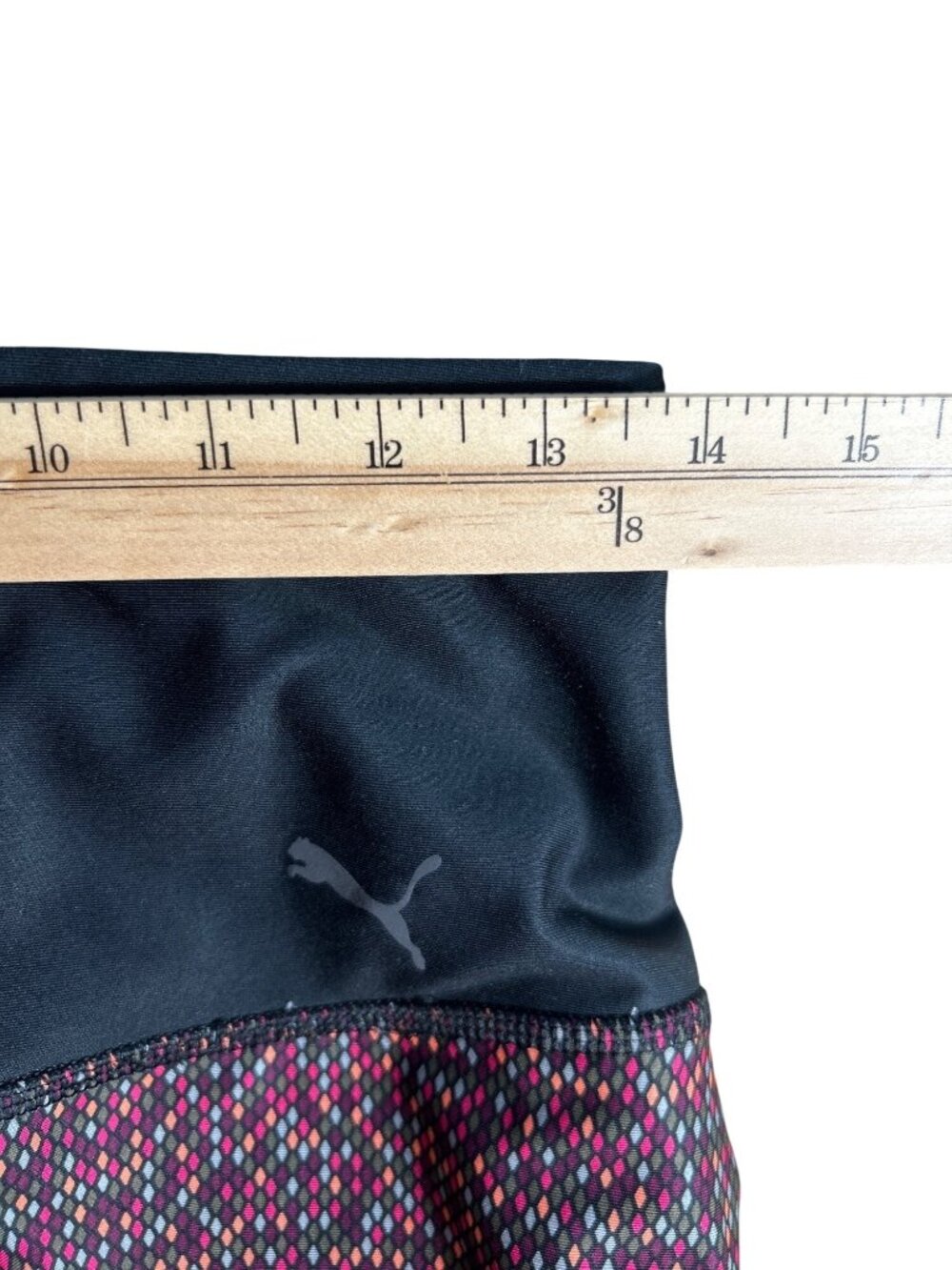 Puma Full-Length Leggings Women's Sz L Black Multicolor Activewear Yoga Stretch - Picture 3 of 7